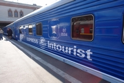 Отправление туристического поезда компании Интурист с Казанского вокзала